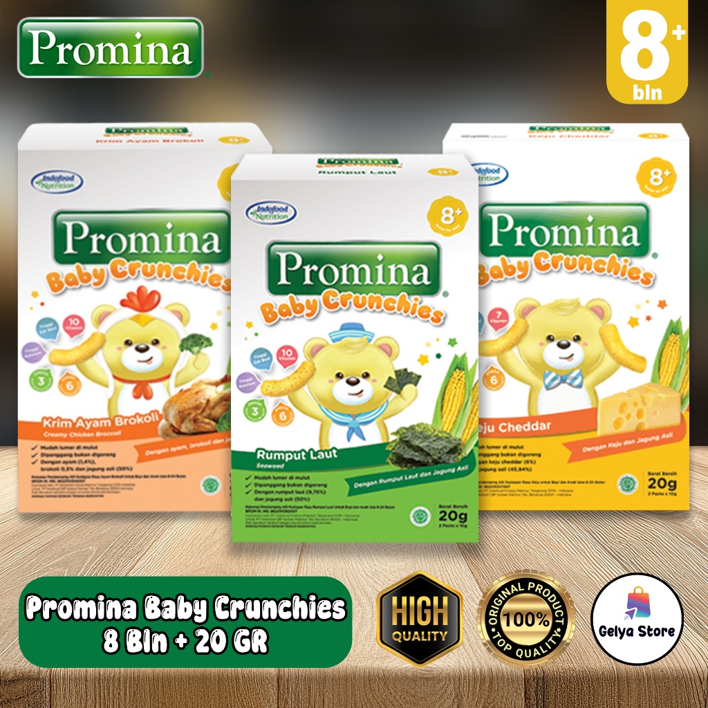 Promina Baby Crunchies Snack Bayi 8 bulan+ 20 GR | Cemilan Bayi