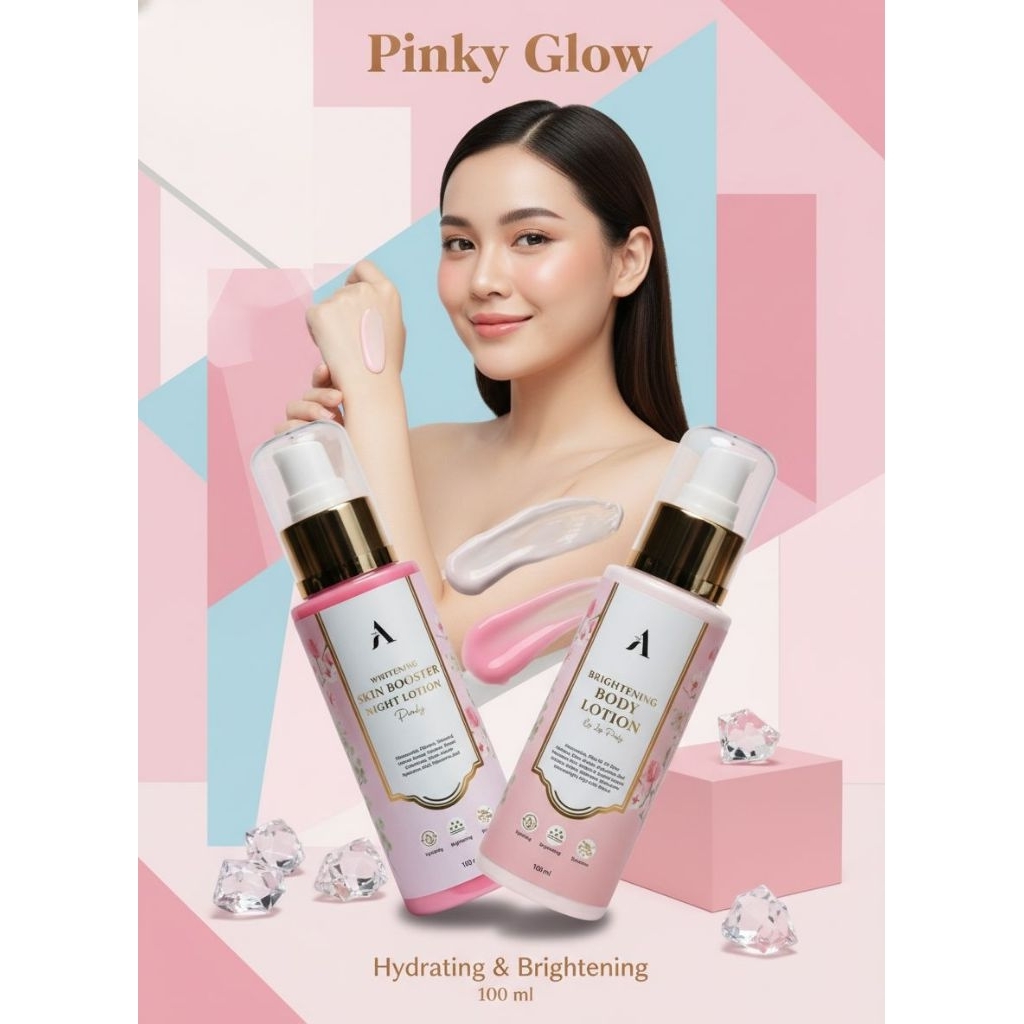 PAKET LOTION BRIGHTENING BOOSTER PINKY ISI 2
