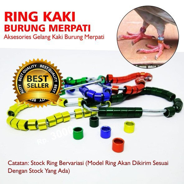 RING BURUNG MERPATI DERKUKU PUTER  GELANG PENANDA KAKI BURUNG BULAT AMAN KAKI TIDAK SAKIT