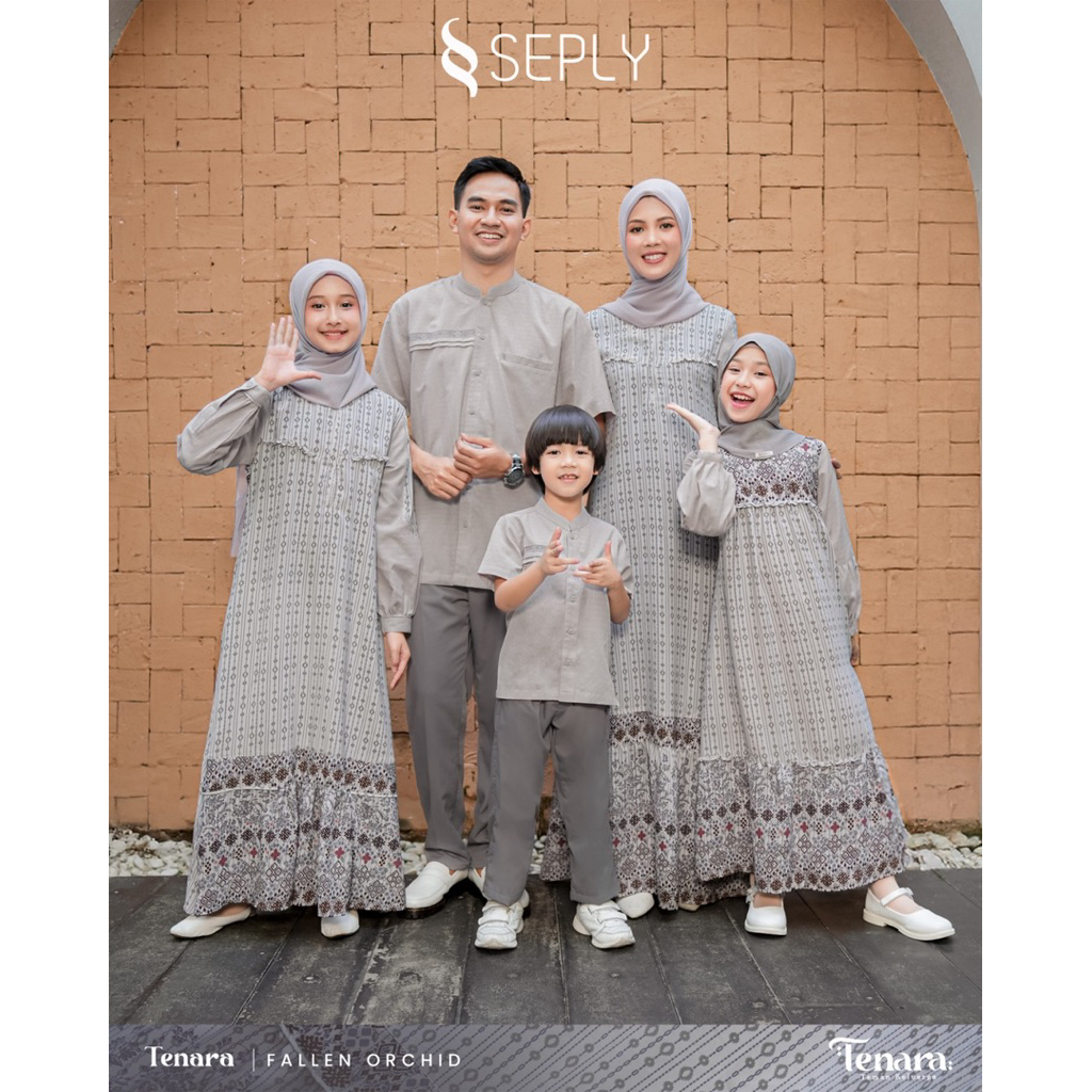 sarimbit terbaru seply 2026 tenara fallen orchid outfit lebaran keluarga