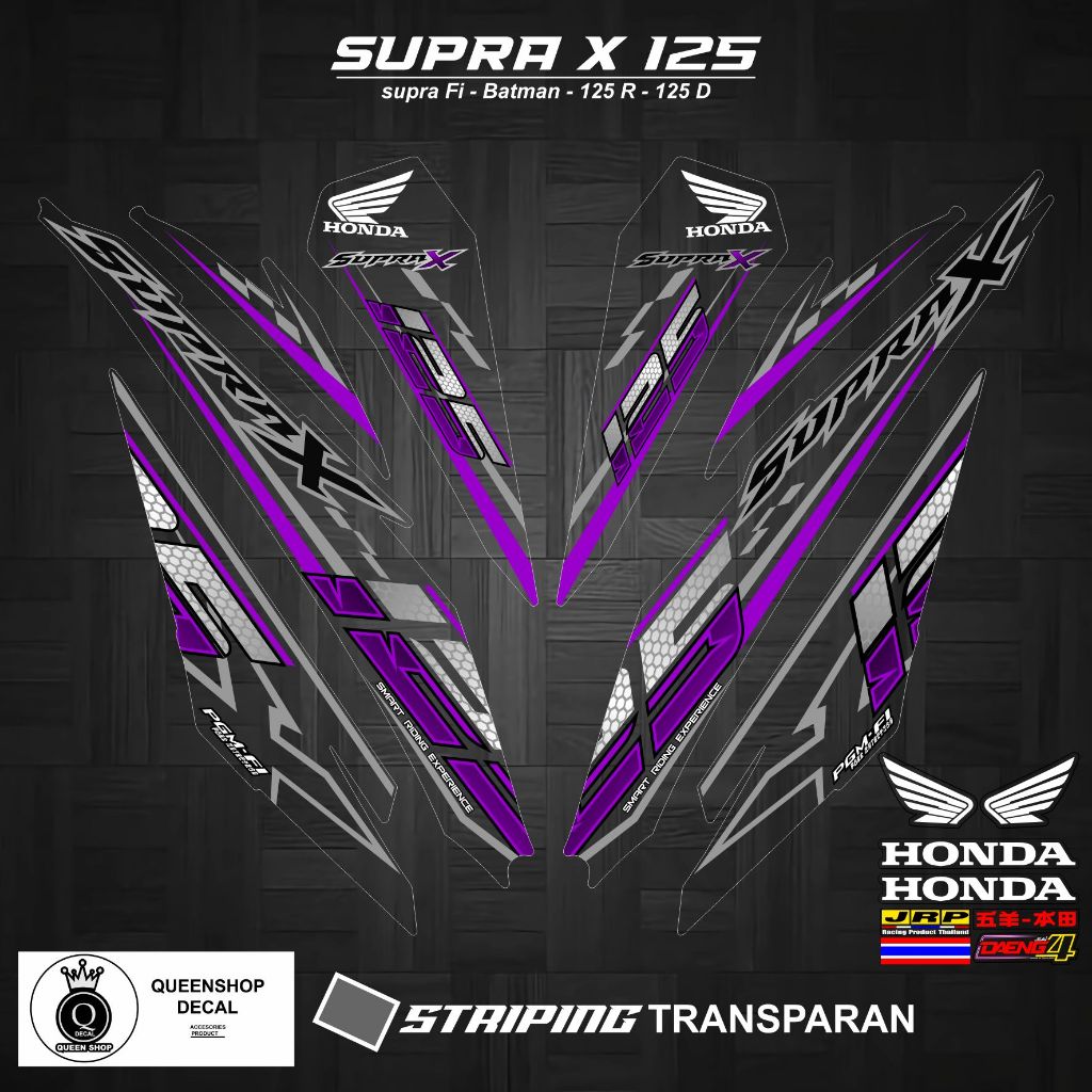 STRIPING TRANSPARAN SUPRA X 125 FI MOTIF 012 / SUPRA X 125 FI / BATMAN / VARIASI-STRIPING HONDA SUPR