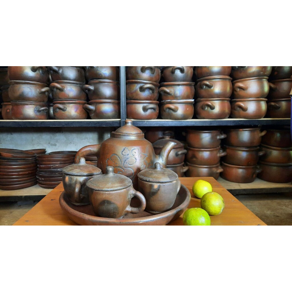 Teko Poci Set Tanah Liat | Poci Gerabah Tanah Liat | Poci Unik