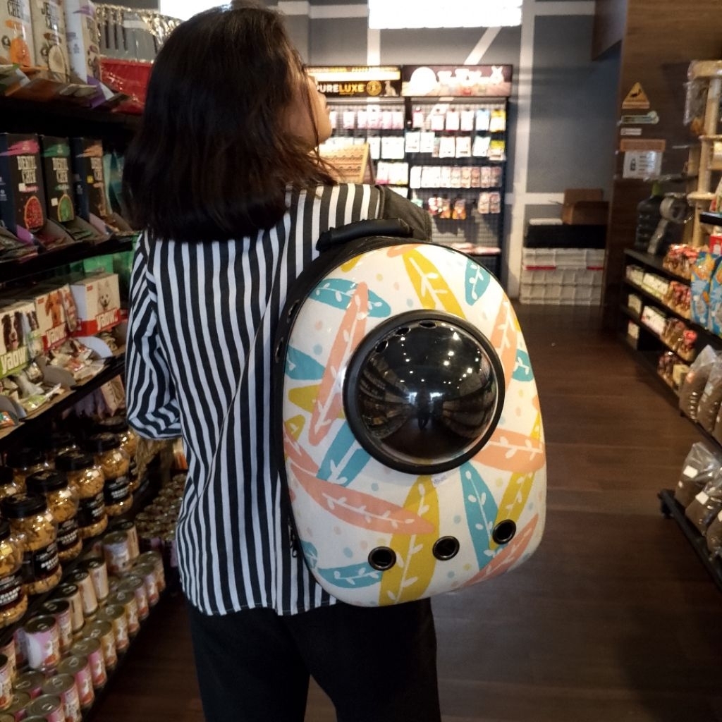 Tas Kucing Astronot Motif