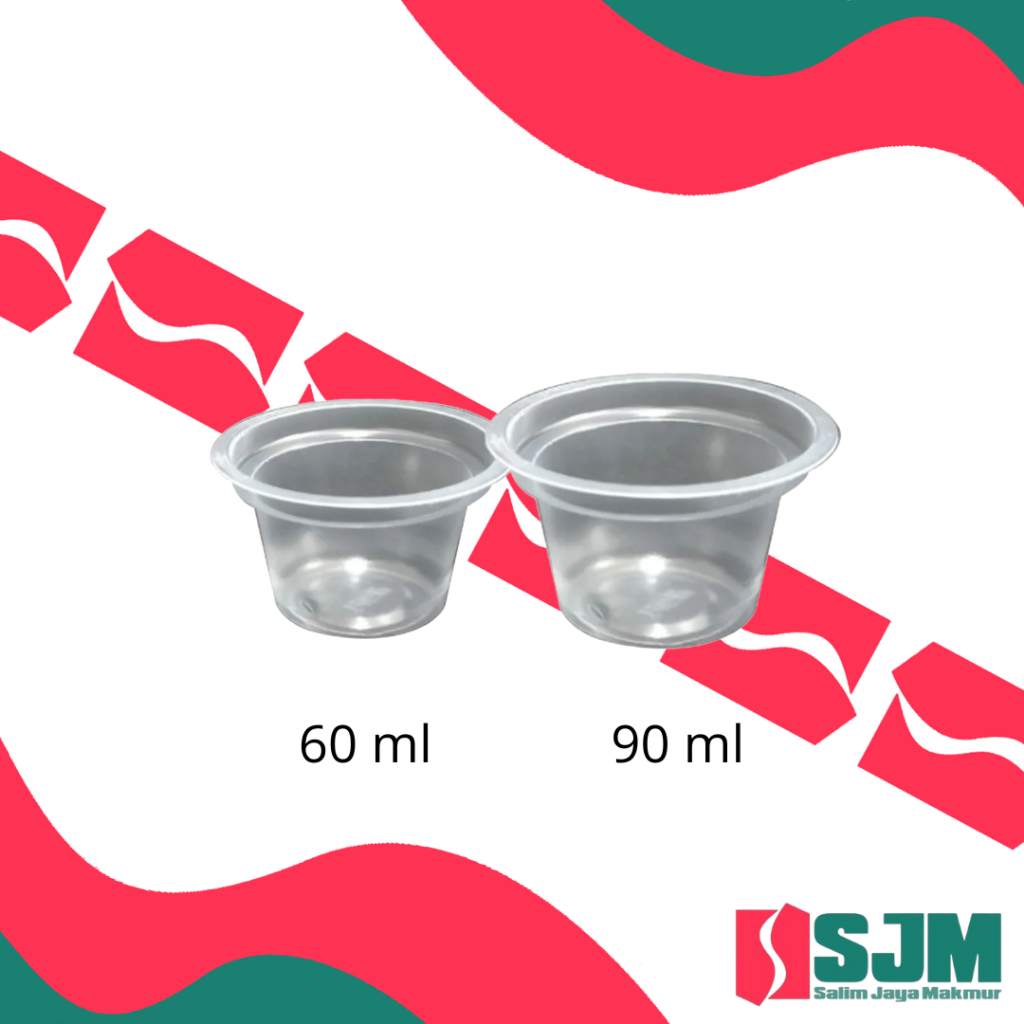 50 Pcs Hok Cup 60ml / 90ml – Cocok Puding, Jelly, & Snack mini lainnya