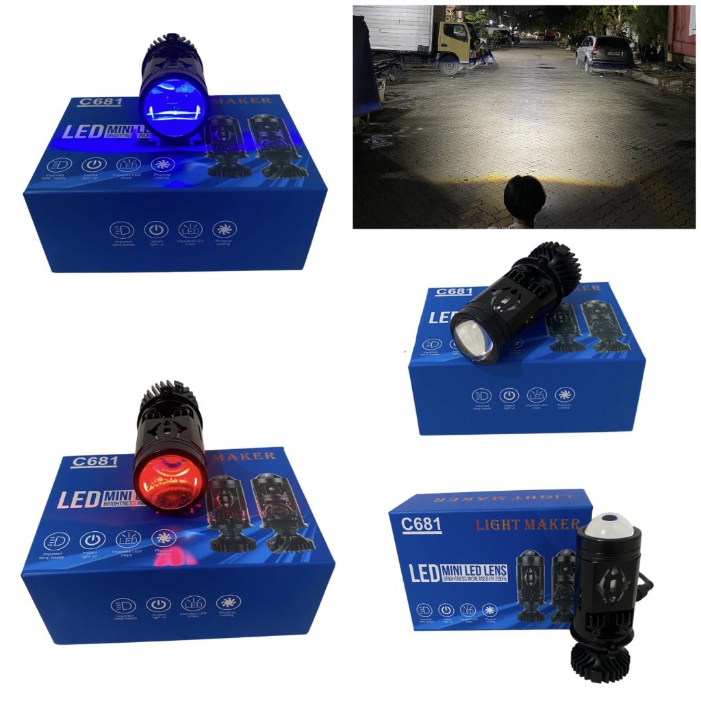 Lampu LED H4 Mini Biled H4 Mini Projector LED H4 Selenoid Light Maker  46 Watt