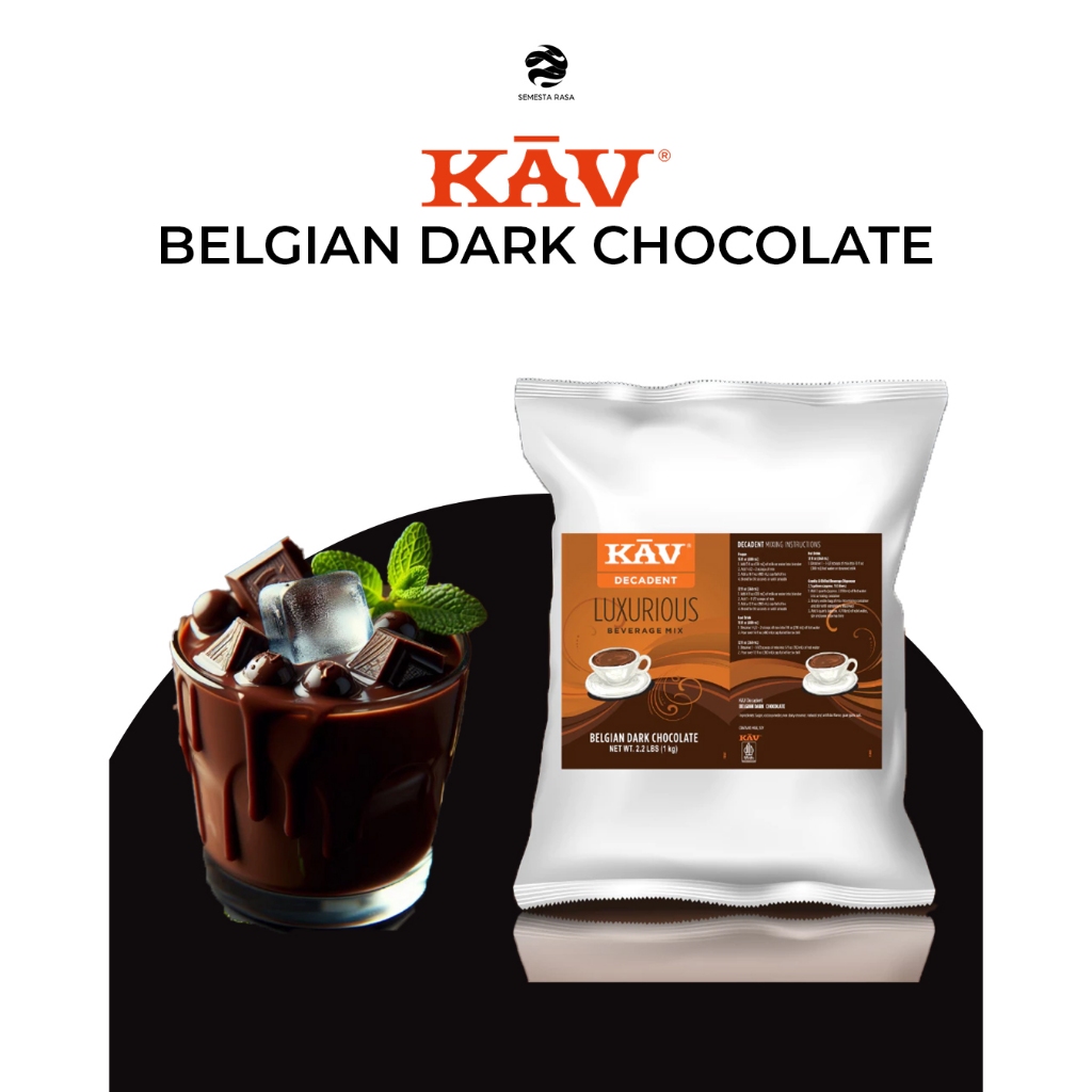 KAV Belgian Dark Chocolate 1 KG | Bubuk Minuman Coklat Cokelat Premium