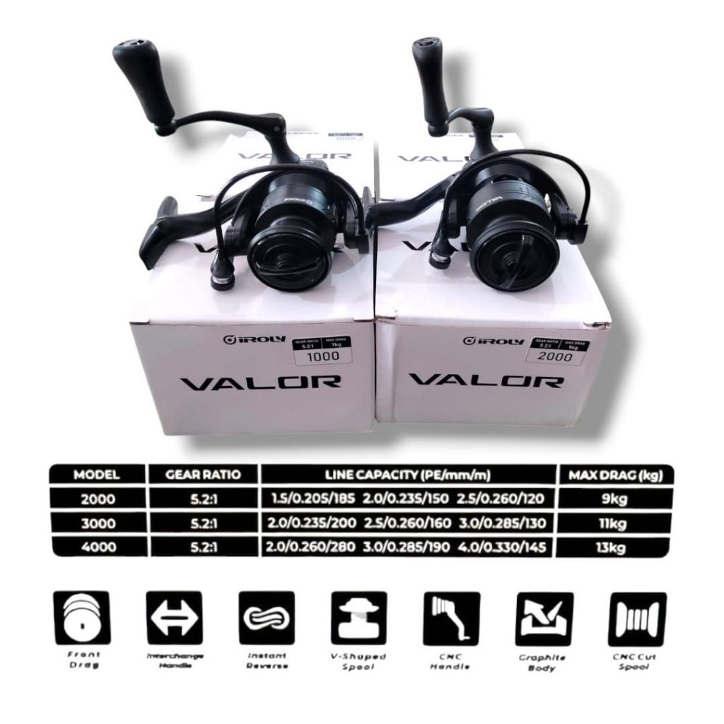 REEL SPINNING IROLY VALOR POWER HANDLE