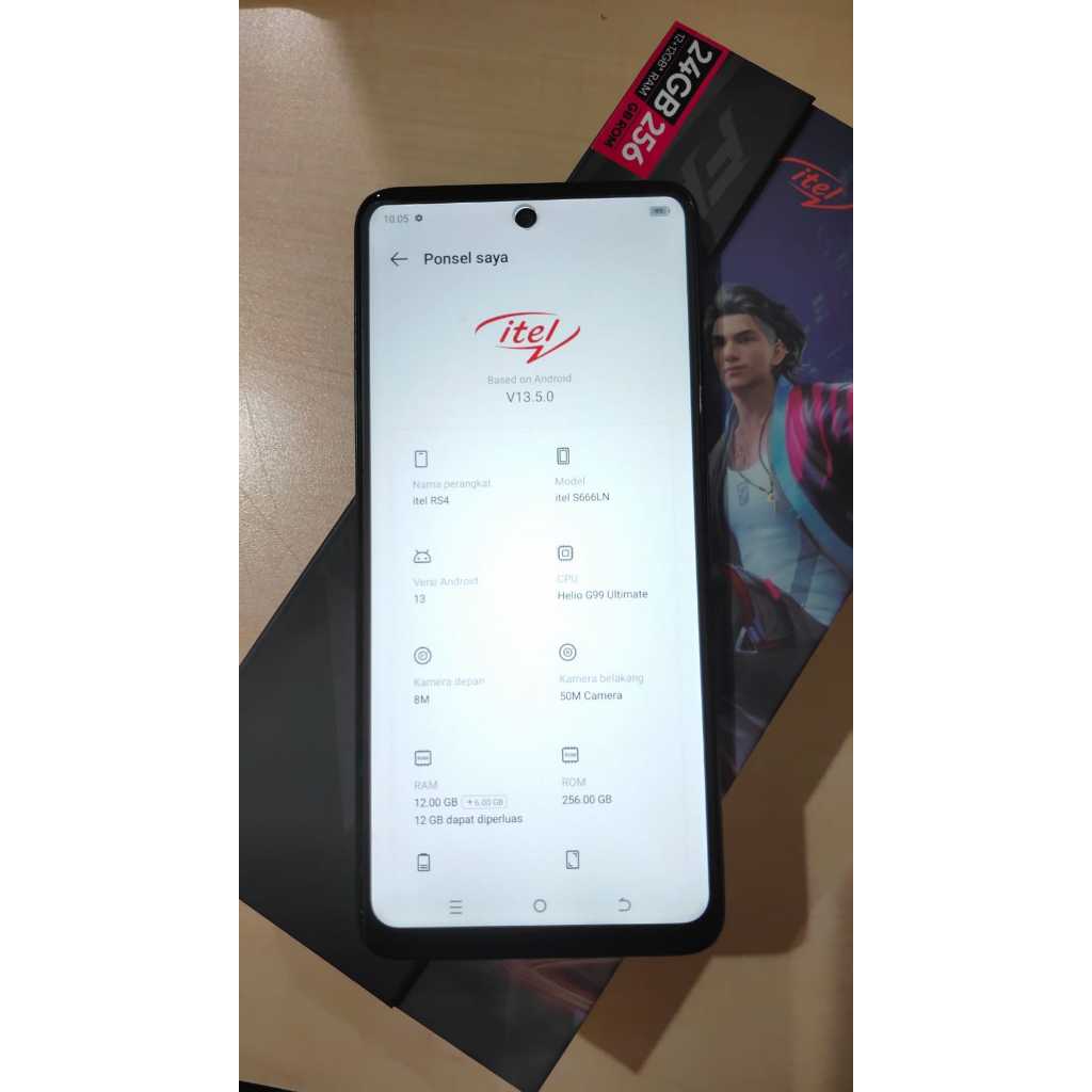 Itel RS4 12/256 NFC Bekas - Second Ori FullSet Mulus LikeNew