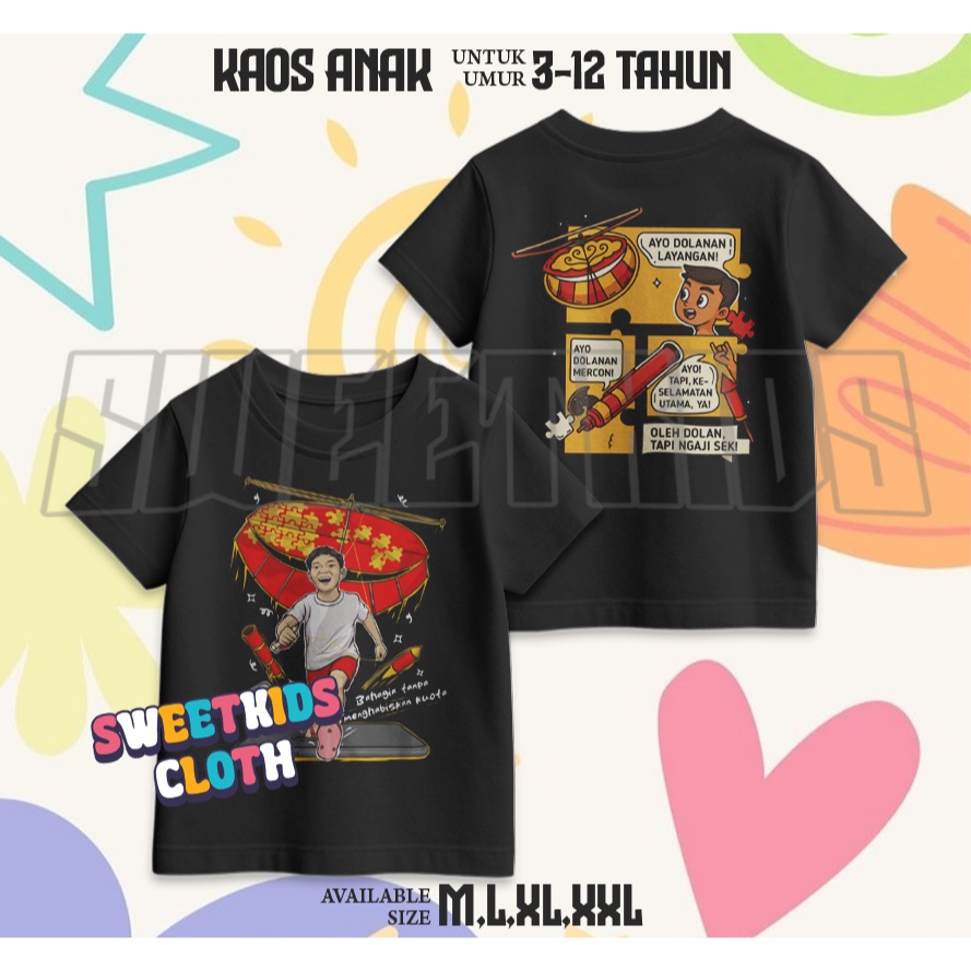 Kaos Anak Sobat Pazl Layangan Zulfa Lanang / Atasan Baju Anak Sobat Pazl Zulfa Lanang BISA COD