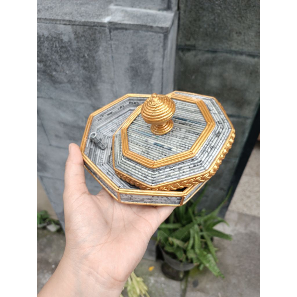 pemuspaan koran 16cm bokor tempat bunga dan kwangen