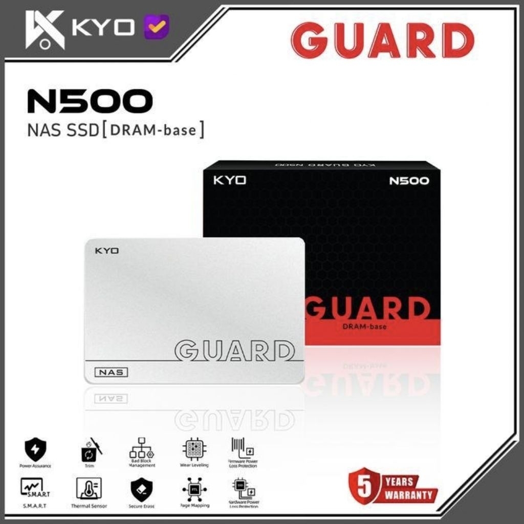 KYO Kaizen SSD SATA III 2.5” 3D NAND Flash – 128GB 256GB 512GB 1TB | Kecepatan Tinggi & Tahan Lama
