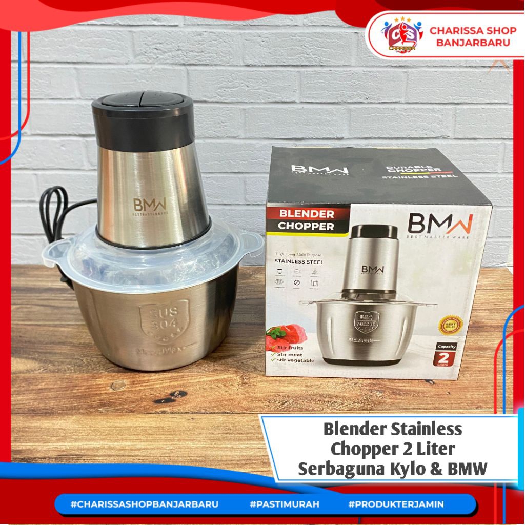 Blender Daging Stainless BMW & KYLO / Kylo Meat Grinder 2L / Blender Stainless 2 Liter AXLO