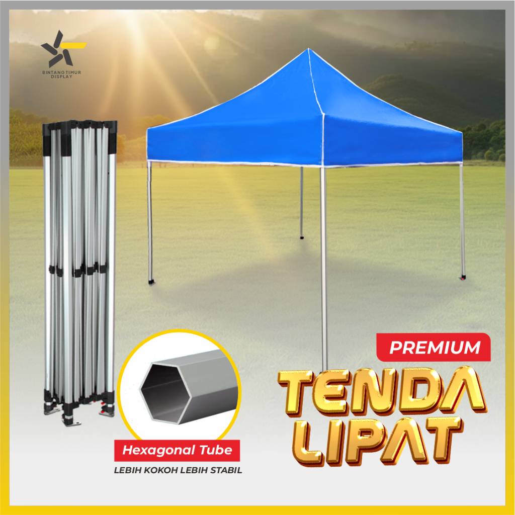 TENDA LIPAT PORTABLE PREMIUM 2X2  3x3| TENDA BAZAAR | TENDA PAMERAN |  TENDA CUSTOM PRINT