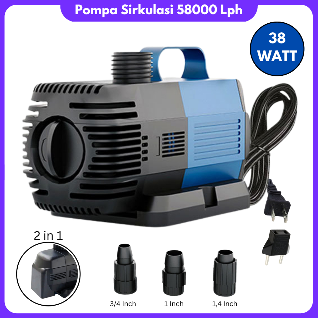 Pompa Kolam Ikan Sobo BO 5800L/H Pompa Sirkulasi Kolam Pompa Celup 38Watt