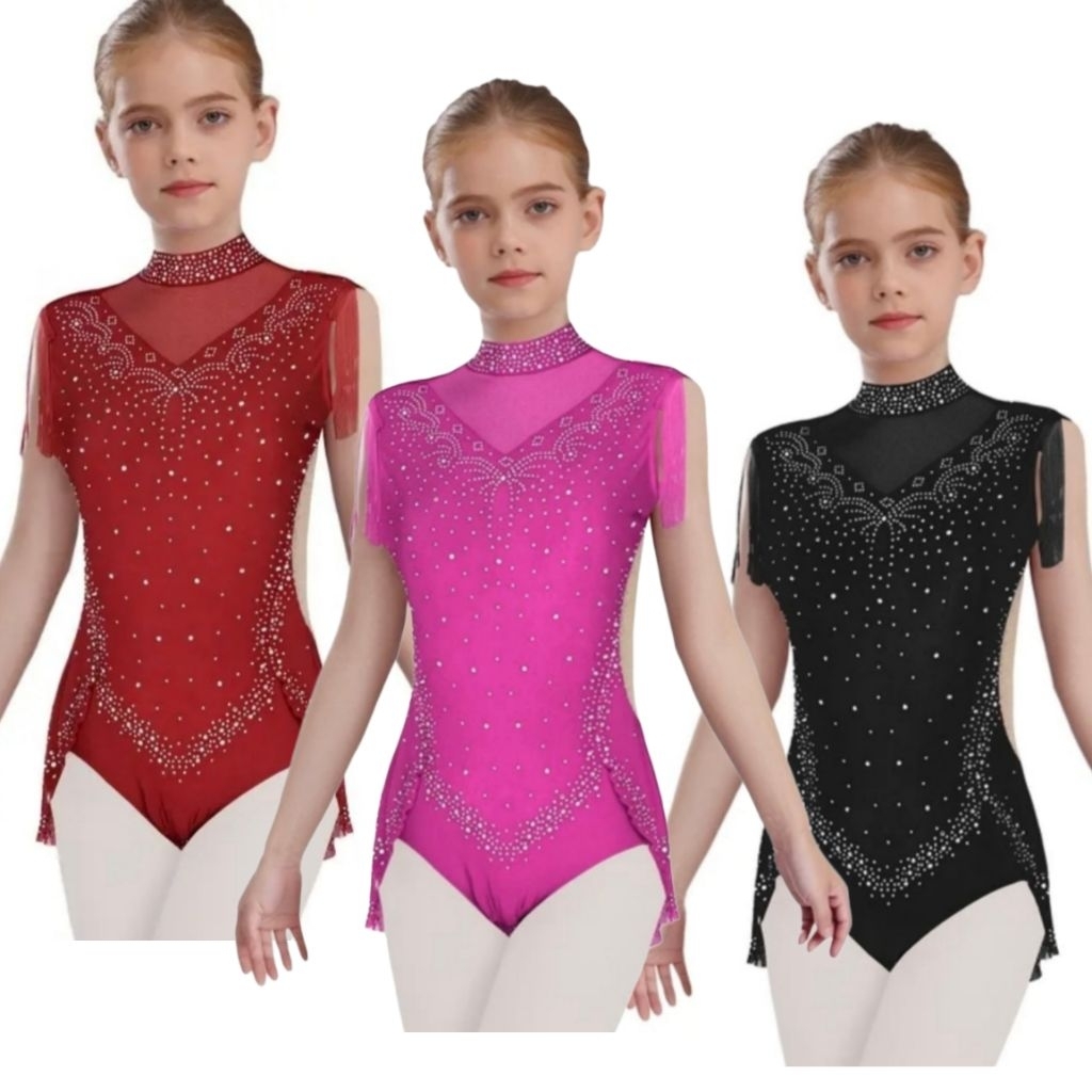 (READY STOCK 171) Leotard Gymnastic rhythmic leotard gymnastic anak perempuan baju senam rhythmic le