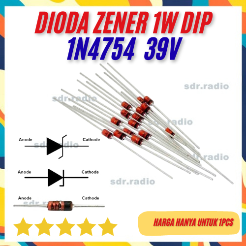 39v Dioda Zener 1w 1N4754 Diode 39 v 1 1.0 1,0 w IN4754 DIP DO-41