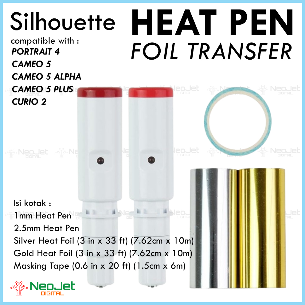 Heat Pen Set Foil Transfer Foil Stamp Hot Stamp Mesin cutting Silhouette Cameo 5 Portrait 4 Curio 2