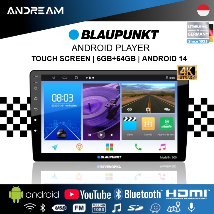 [6GB RAM+64GB ROM] BLAUPUNKT CarPlay Pemutar Android 9''/10''INCI Dengan Sistem Pendingin Multimedia
