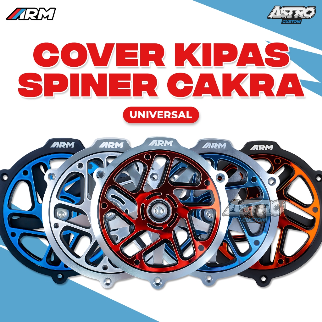 Cover Kipas Spiner Arumi Beat Fi Street Deluxe Scoopy Fi Karbu Genio Two Tone Cakra Aksesoris Motor