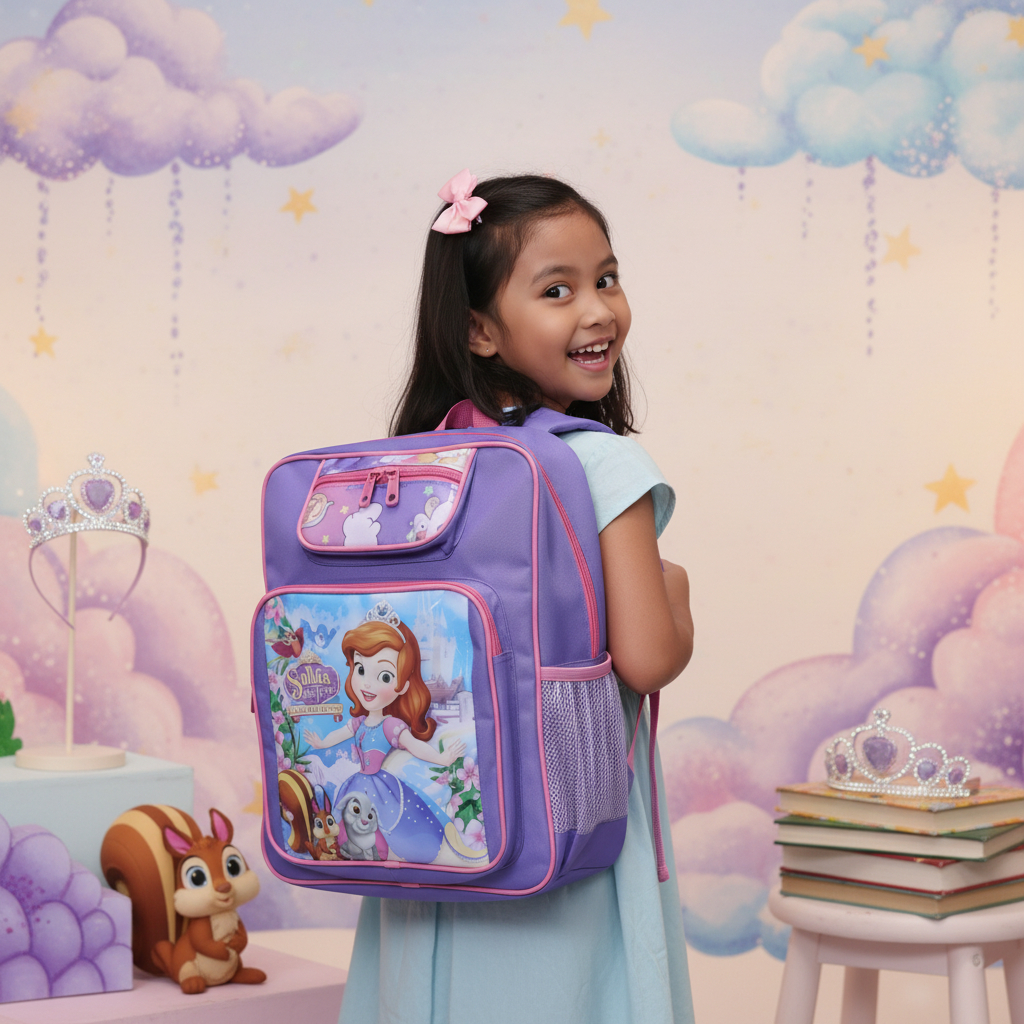 Tas Anak Cewek Lucu - Tas Anak Cewek Motif Karakter | Ransel Kartun Terbaru 2025 | Ada Slot Botol & 