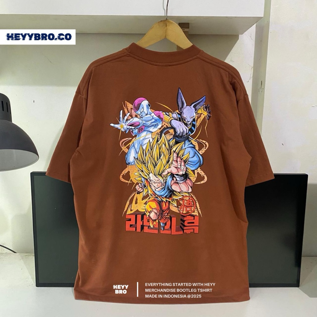 HEYYBRO Tshirt Oversize Anime DragonBall - Bootleg Anime | Kaos Vintage