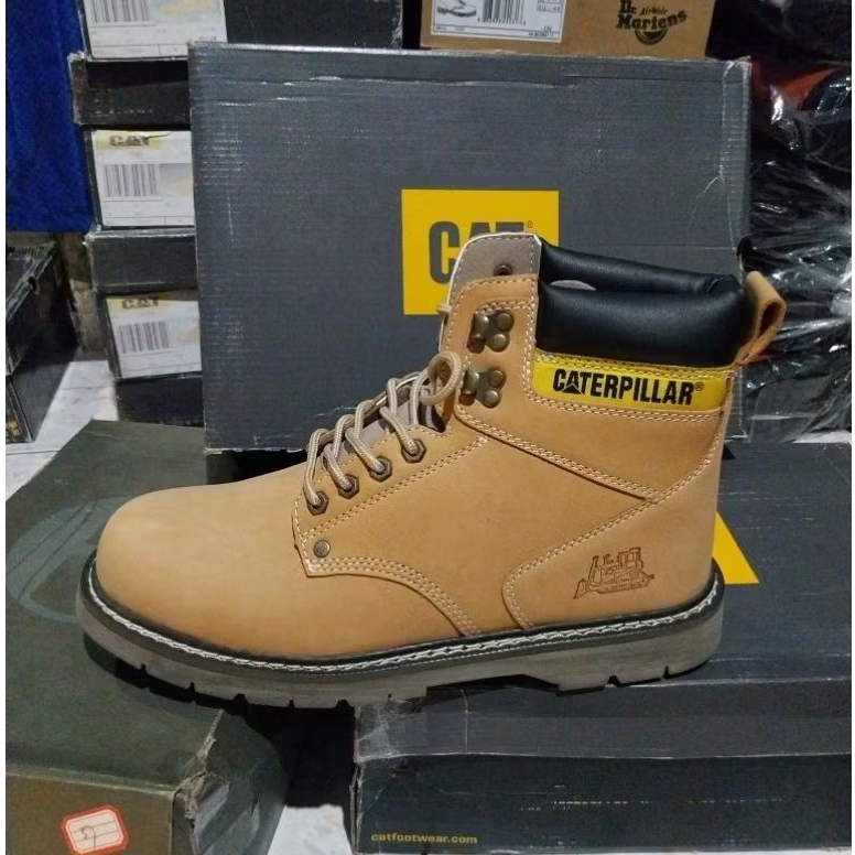 Sepatu Caterpillar MIDE WIDTH Leather Upper Boot Shoes