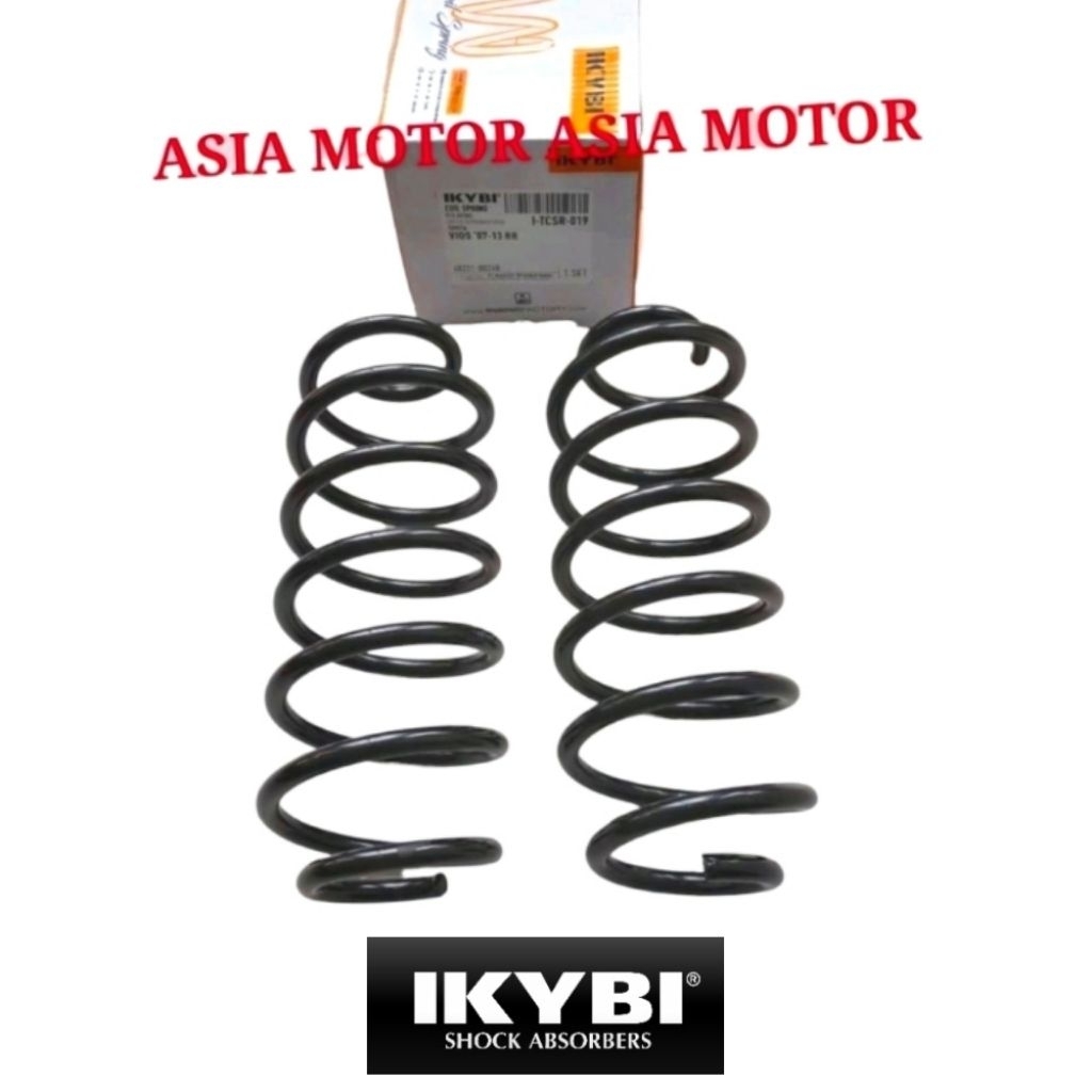 Per Keong Coil Spring Shock Belakang Toyota Vios Limo 2003-2012 Yaris 2006-2013 Set IKYBI