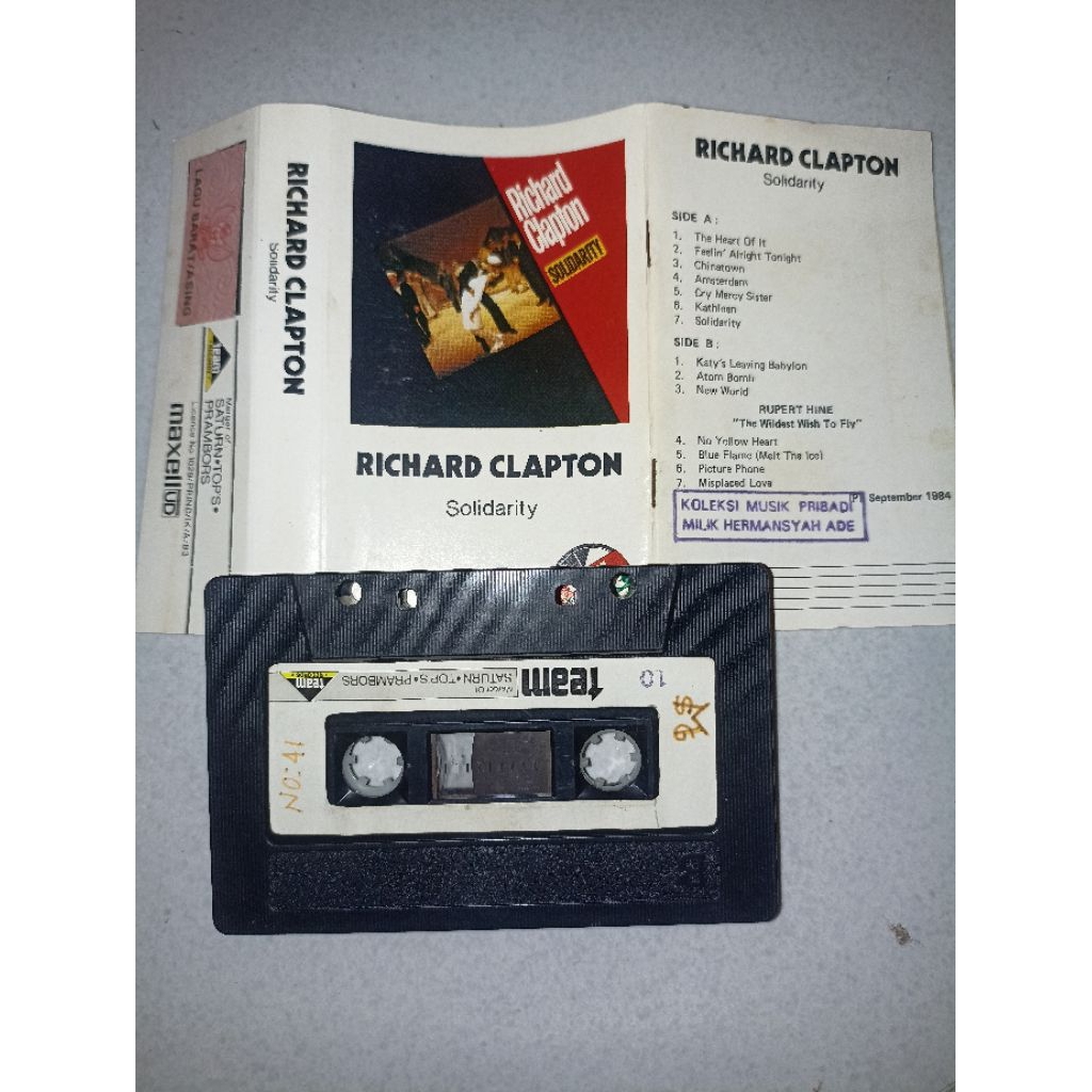 kaset pita Richard Clapton solidarity label (team records)