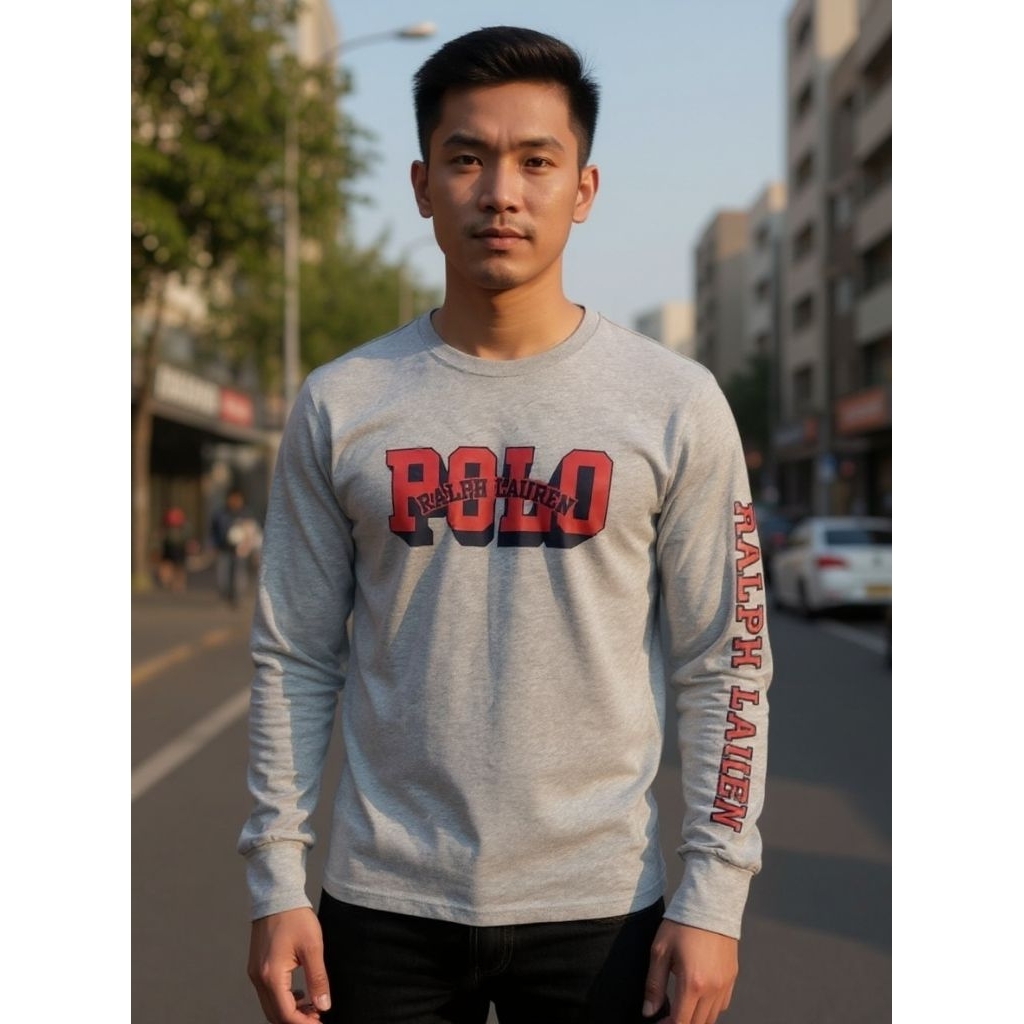 Kaos Longsleeve Polo Ralph Lauren Original Kaos Lengan Panjang