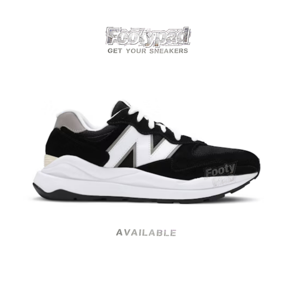 Footypad - Sepatu Sneakers NB 57 40 Black White WhiteBlack Authentic