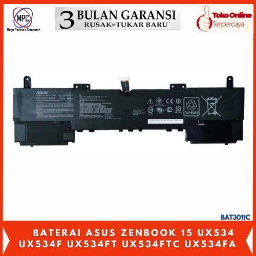 Baterai Asus ZenBook 15 UX533FA, ZenBook 15 UX534F, ZenBook 15 UX534FA, ZenBook 15 UX534FT, ZenBook 