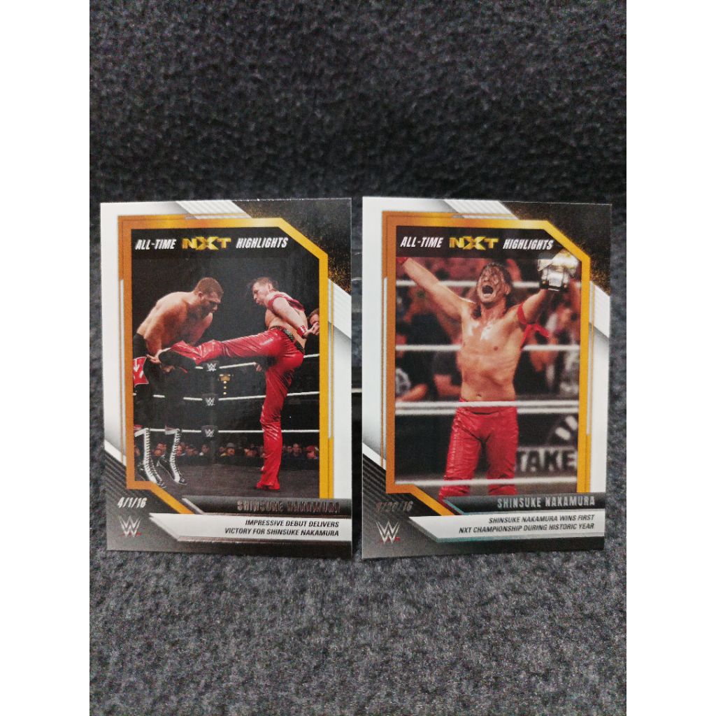 Panini NXT WWE 2022 all time NXT highlights shinsuke nakamura lot 2 cards