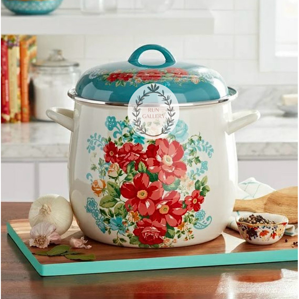 panci bunga enamel cantik banget jumbo