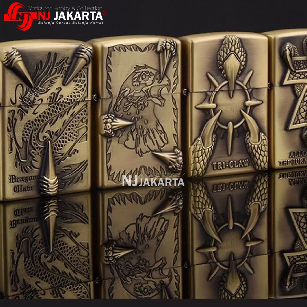 Korek Api Unik Motif Cakar Isi Ulang Minyak / Korek Sumbu Minyak