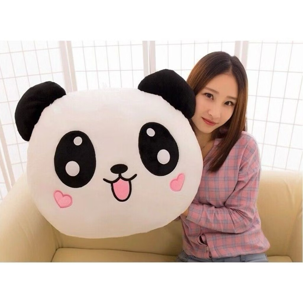 Boneka bantal Panda/Boneka bantal kepala/Boneka lucu/Boneka imut/Boneka