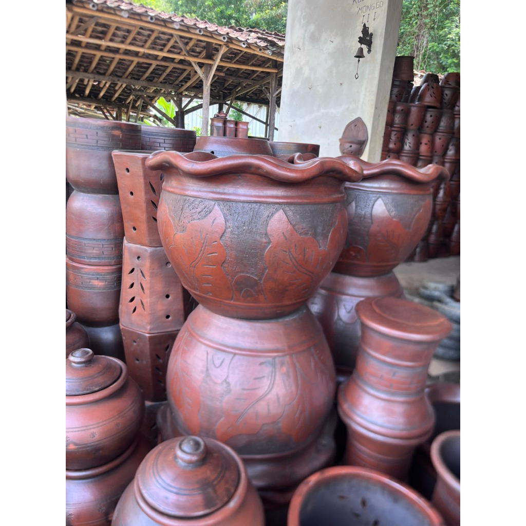 Pot D40cm T30cm Gerabah Tanah Liat Pot Tanaman