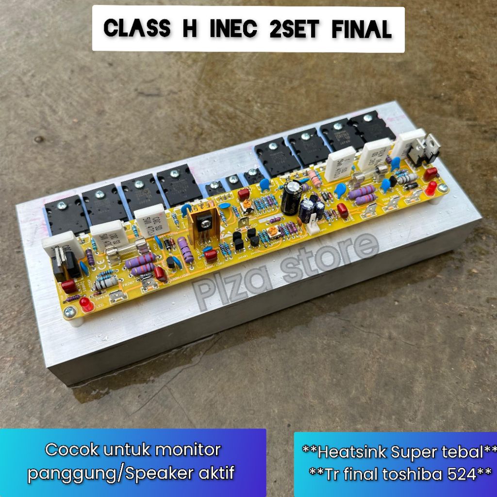 Driver Class H INEC Pro 2set Final Toshiba Heatsink sirip tebal cocok untuk monitor/Speaker aktif dr