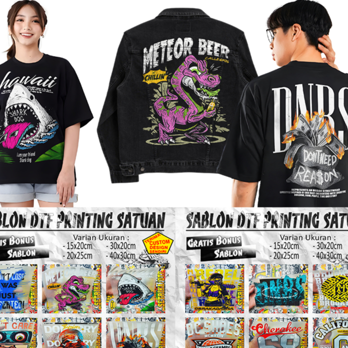 Sablon printing DTF sablon setrika satuan motif Part 12 tinggal pasang/presspremium sablon ajah