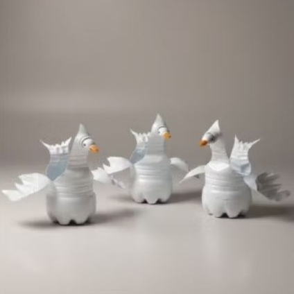 Pot Angsa Hias Lucu Estetik dan unik dari Galon Bekas Le Mineral - Prakarya dan Daur Ulang Pot Bebek