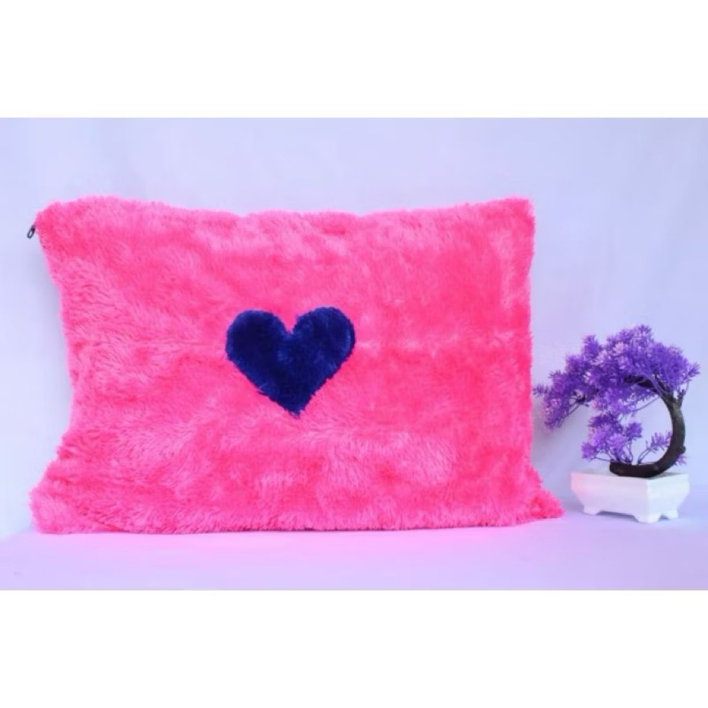 sarung bantal bulu rasfur love/sarung guling bulu rasfur/sarung bantal Lucu kekinian
