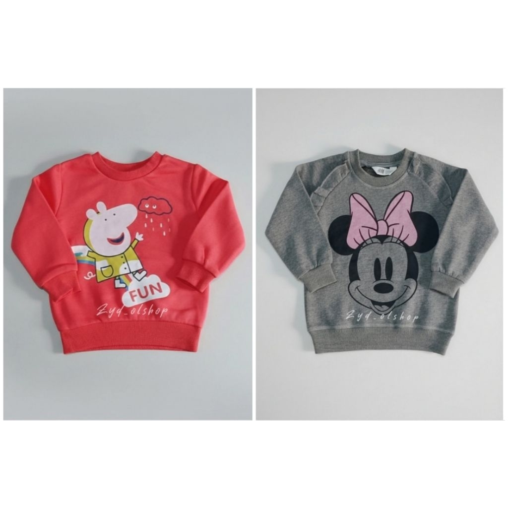 Sweater H&M anak perempuan 2T | Sweater Anak Minnie Peppa Pig H&M