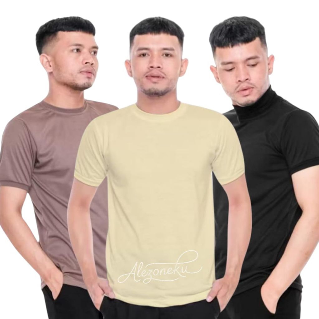 Kaos Polos Oblong Dalaman Unisex Dinas Pria Security Satpam Tni Pns Kaos Kerah Pendek Kerah Tinggi