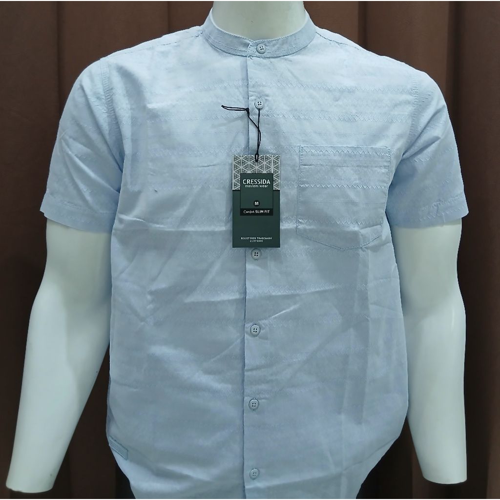 KEMEJA KOKO CRESSIDA LENGAN PENDEK SLIM FIT ORIGINAL