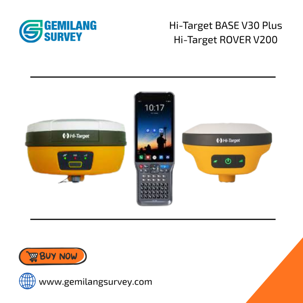 GPS Geodetik Hi Target V200 Rover Kit  | V30Plus Base Kit