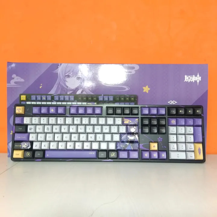 Mechanical Keyboard Keqing Model TTC Silver Blue Shaft - Genshin Impact