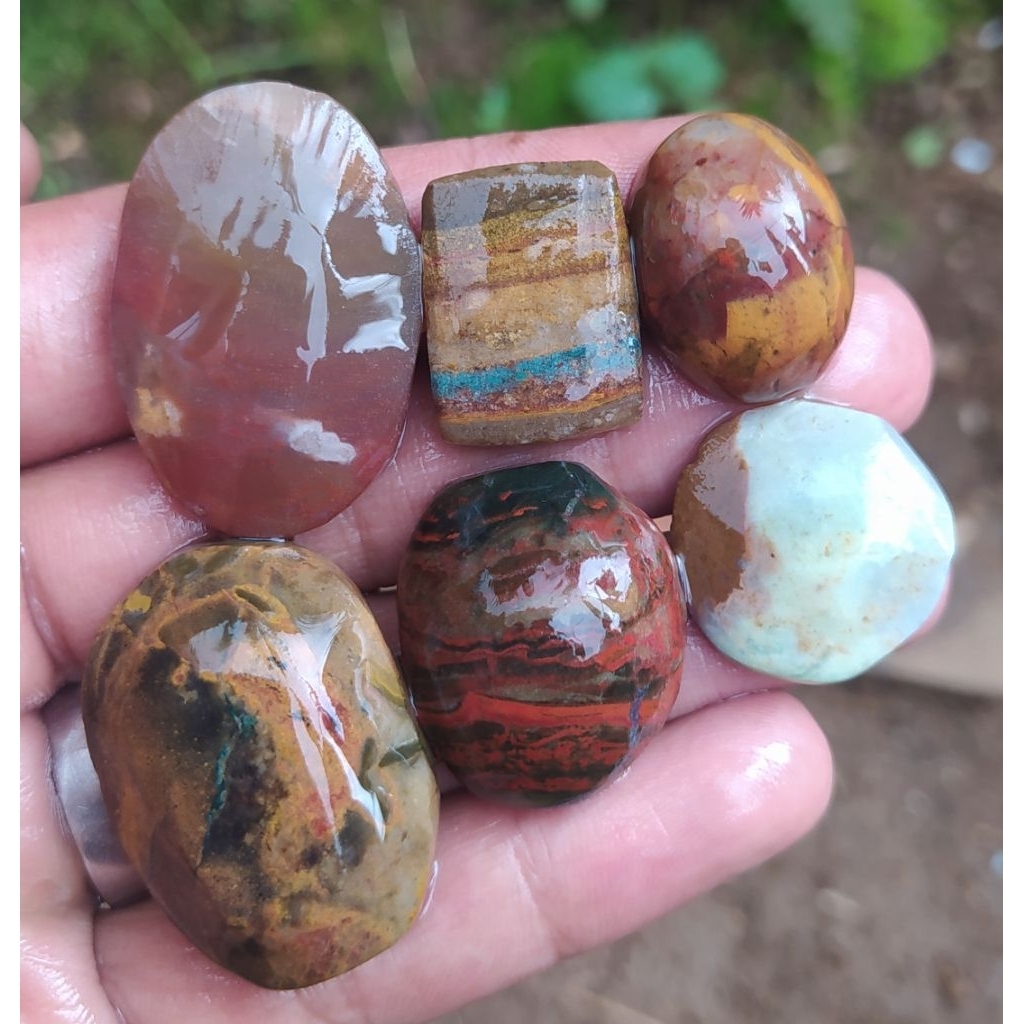 batu akik pancawarna garut baru pola kasar borongan termurah dari berbagai macam jenis galian langka