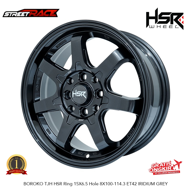 Velg Te37 HSR Boroko Tjh Ring 15 Cocok untuk Brio Agya Sirion Lebar 6.5 rata