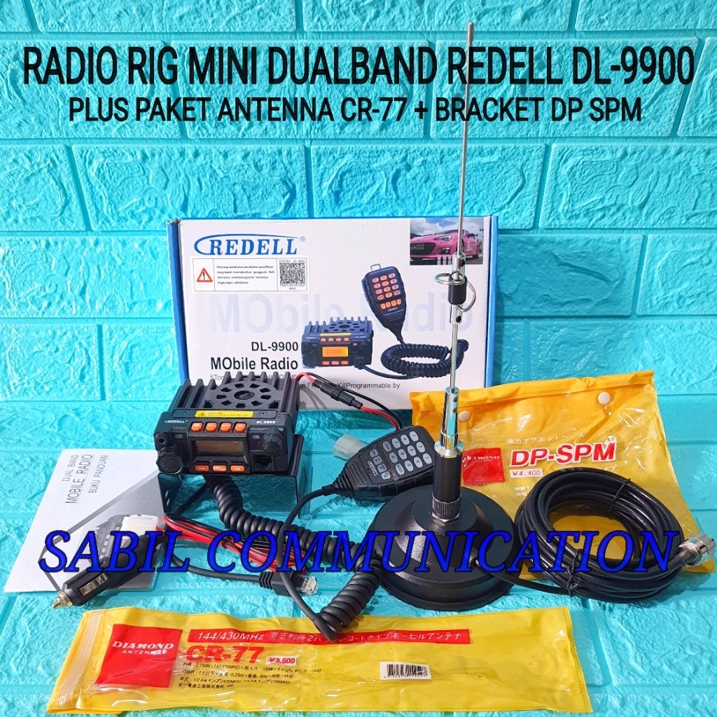 RADIO RIG MINI DUALBAND UV8900 WEIRCOM WR9800 PLUS PAKET ANTENA MOBIL CR77 DAN BRACKET ANTENA MAGNET
