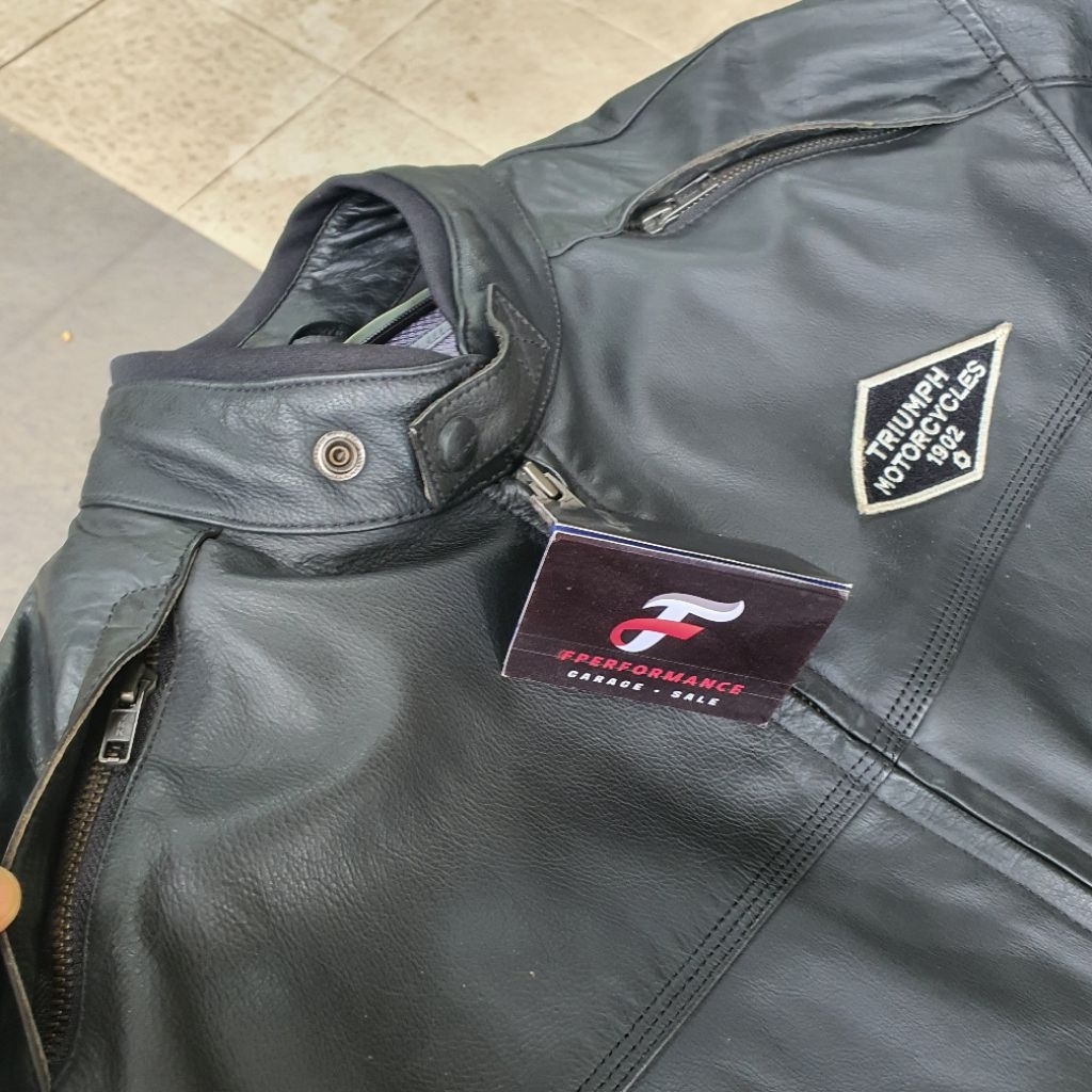 Jaket Motor Triumph Original riding touring leather kulit jacket triumph tiger bonneville thruxton s