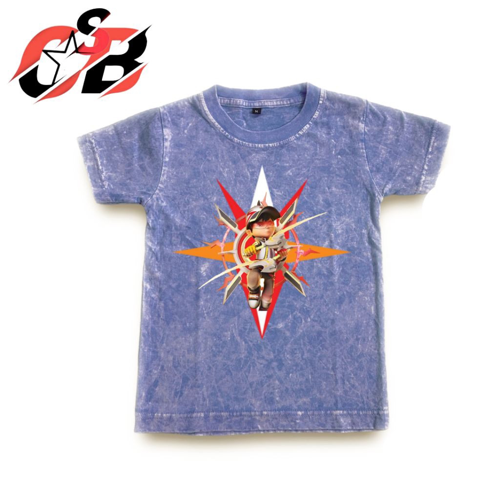 BAJU ANAK KAOS WASHED BOBOIBOY SUPRA